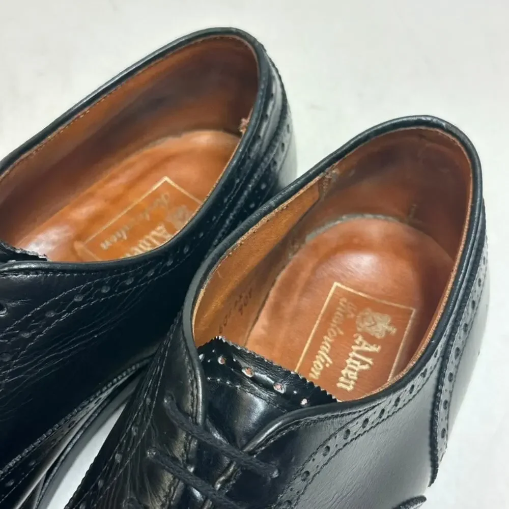 FULLY RESOLED Alden Restoration 909 Medallion Perf Tip Bal Oxford Black USA 12 C